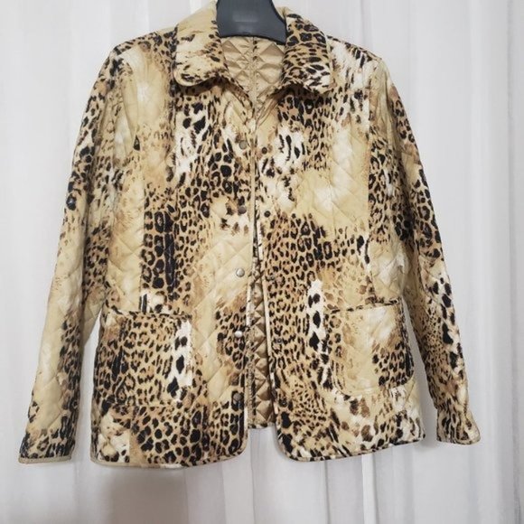Dana Buchman Animal Leopard Cheetah Print Blazer Size XL - Picture 6 of 8